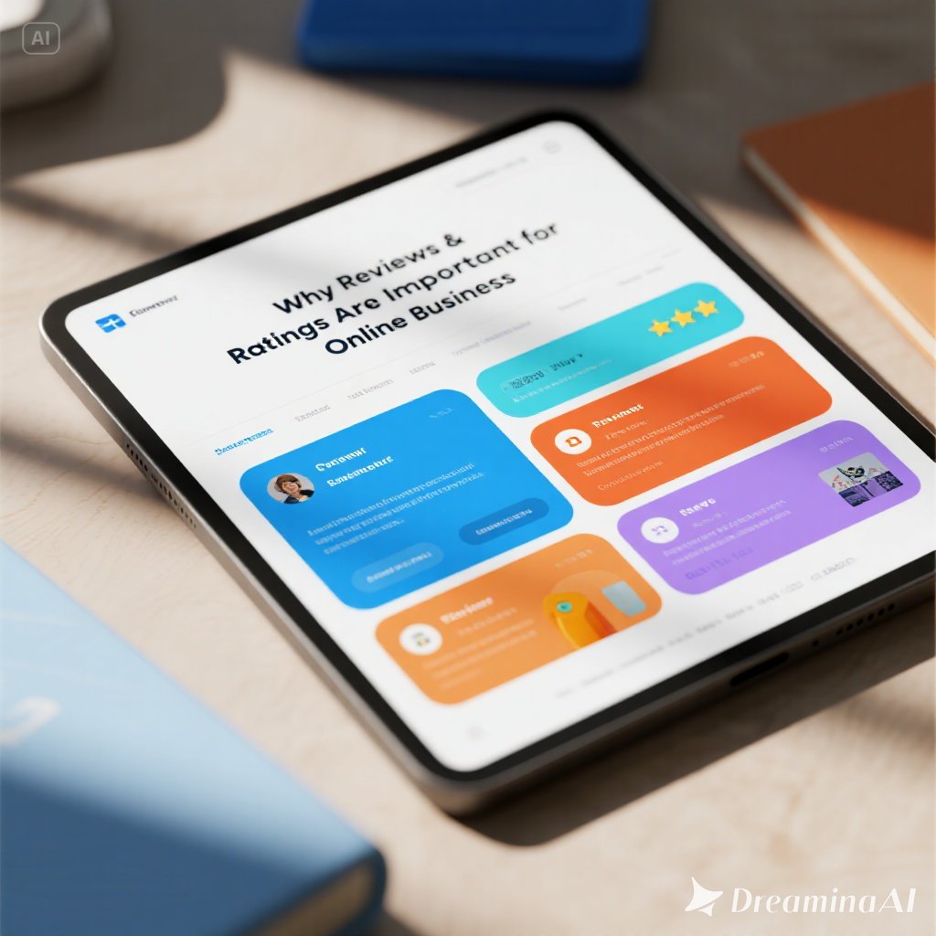 Ilustrasi review bintang lima dan rating tinggi pada bisnis online